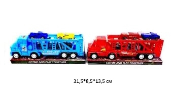 Машина инерц. арт. C207 Автовоз цвета микс с машинами колпак_