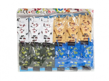 Набор машин арт. 399-455 Танк инерц. 7 см цвета микс 12 шт. в пак.=