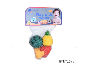 Набор для купания арт. 725B "ФРУКТИКИ" (4 предмета) в сетке•