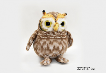 им Сова арт. 24226-5/6627-11/250209-1/25216-1 Коричневая рисованная 25 см в пак.)