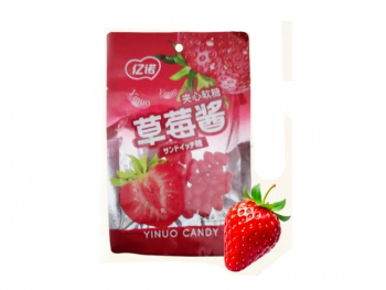 Конфета арт. 224776 Жевательные бобы "Клубника" 35 г 20 шт. упаковка*