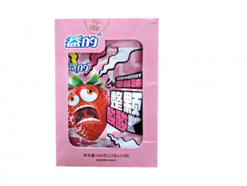 Конфета арт. 850806-2 Кислая "Клубника" 23 г 20 шт. в розовой кор.* Конфета арт. 850806-2 Кислая "Клубника" 23 г 20 шт. в розовой кор.*