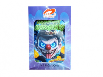 Конфета арт. 102224 "Клоун" кислая вкус ананас 20 г в пак. 20 шт. в кор.*#'