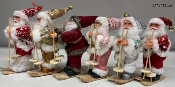 Дед Мороз арт. A-8/CX5/CX6-601 На лыжах в ассортименте (12 шт.) в упаковке