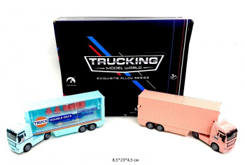 Модель металл. арт. G0131 Грузовик с прицепом (6 шт.) шоубокс_