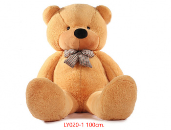 им Медведь арт. LY020-1 Коричневый с бантом 100 см в пак._ им Медведь арт. LY020-1 Коричневый с бантом 100 см в пак._