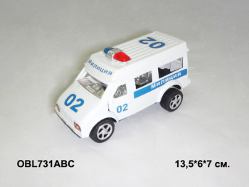 Машина инерц. арт. 731 АВС/731A Милиция в пак.= Машина инерц. арт. 731 АВС/731A Милиция в пак.=