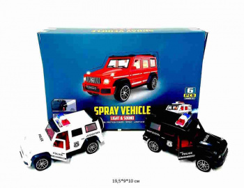 Модель металл. арт. YM-9926F Джип Полиция цвета микс (6 шт.) шоубокс_
