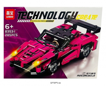 Конструктор арт. 8353-1 Автомобиль 285 дет. в кор.•