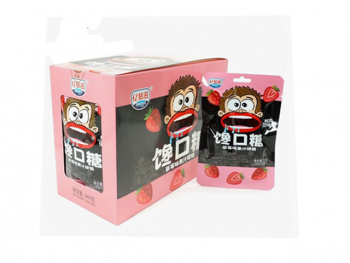 Конфета арт. 640022-2 Кислая "Клубника" 22 г 20 шт. в розовой кор.;/