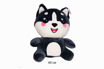 им Собака арт. 81025-16-40 Черно-белая 40 см в пак.)