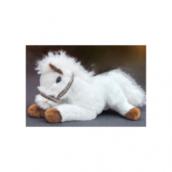 им Лошадь арт. YE25507-1-50-3 Лежит Белая 50 см в пак.)