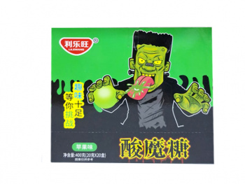 Конфета арт. 900238-4/900245-4 "Чудовище Франкенштейна" Кислое яблоко 20 г 20 шт. упаковка