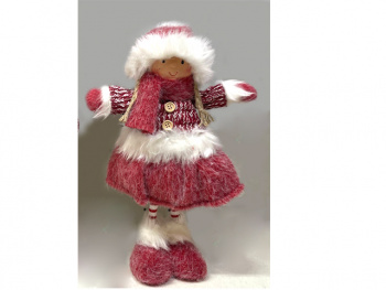 им Кукла арт. A139B-601 Девочка в красно-белом костюме 40 см в пак.