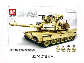 Конструктор арт. 8037 Танк 1235 дет. в кор._•~/12 шт./