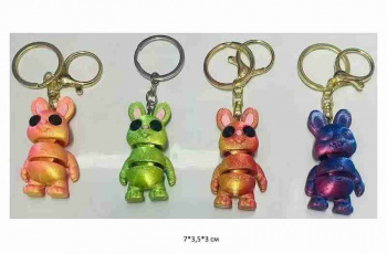 Брелок 3Д арт. 805164 Зайка подвижный в ассортименте в пак.