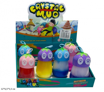 Лизун арт. RF-487 "Глазастик" радужный на веревочке (12 шт.) шоубокс•