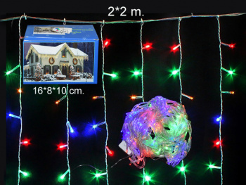 Гирлянда электр. арт. 17501-1 "Водопад" цветная 2х2 м в кор.