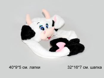 им Коровка-шапка арт. 2021-1 Двиг. ушами в пак._ им Коровка-шапка арт. 2021-1 Двиг. ушами в пак._