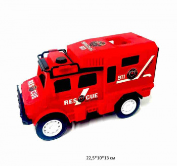 Машина инерц. арт. C308 Пожарная 22,5*10*13 в пак._/120 шт./