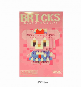 Конструктор арт. C1002 Микро Медведь девочка 184 дет. в кор.~