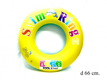 Надувной круг арт. 1215-98-80 Желтый d66 см (10 шт.) в пак._/360 шт./