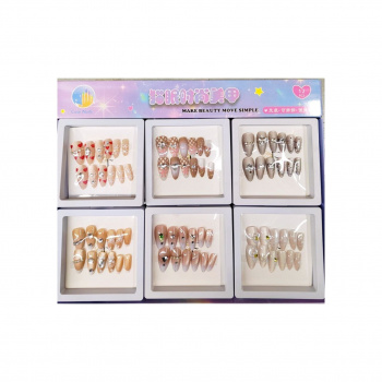 Набор для маникюра арт. 805206 Ногти накладные короткие ассорти 1шт. в кор. (12 шт.)