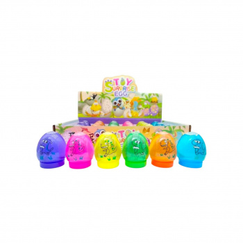 Лизун арт. 19-41 Банка "Яйцо динозавра" 60 г 5,5*3,5 см (24 шт.) шоубокс