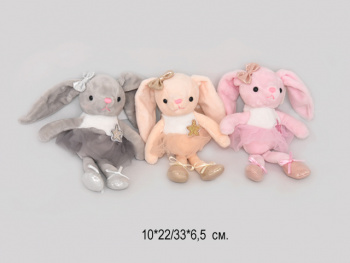 им Зайка арт. 823/11/WQ-25-18 В юбочке брелок цвета микс (12 шт.) в пак.~