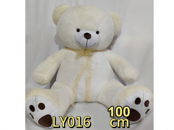 им Медведь арт. LY016-1 Белый с коричневыми пяточками 100 см в пак._ им Медведь арт. LY016-1 Белый с коричневыми пяточками 100 см в пак._