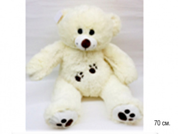 им Медведь арт. YE1002-4 Белый со следами 70 см в пак.) им Медведь арт. YE1002-4 Белый со следами 70 см в пак.)