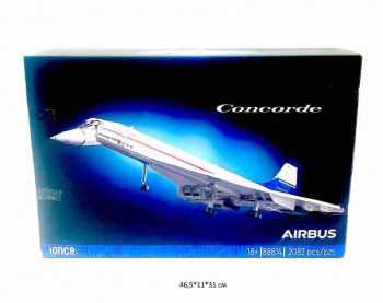 Конструктор арт. 88814/25018/89001 Самолет Concorde Airbus 2083 дет. в кор._/15 шт./