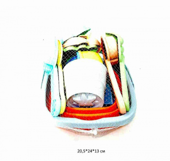 Песочный набор арт. S202 Ведерко с аксессуарами в сетке_