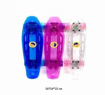 Скейт арт. 6028 Прозрачный цвета микс_