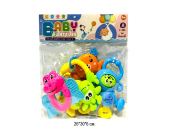 Погремушка арт. 181-1 Набор "Зверята" в пак.• /144 шт./