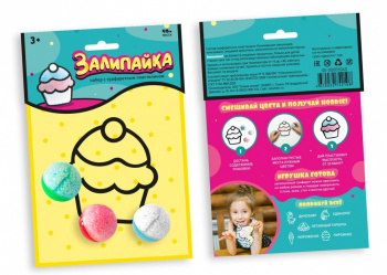 Набор с трафаретным пластилином "Залипайка" 40 гр (Пирожное) Набор с трафаретным пластилином "Залипайка" 40 гр (Пирожное)