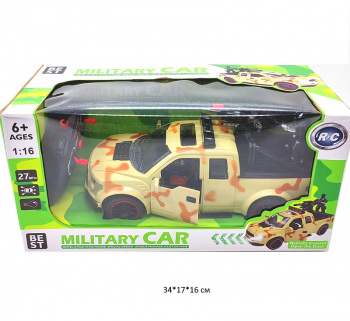 Машина на р/у арт. 688-7 Пикап военный с человечком в кор._ Машина на р/у арт. 688-7 Пикап военный с человечком в кор._