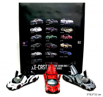 Модель металл. арт. CZ147AD Суперкар инерц. свет, звук (8 шт.) шоубокс_•