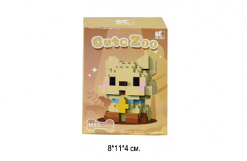 Конструктор арт. M93-805 Микро Собака белая с медальоном 112 дет. в кор.