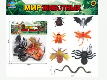 Набор животных арт.03-70CL" Насекомые в пакете 20*24*4 Набор животных арт.03-70CL" Насекомые в пакете 20*24*4