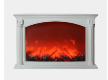 Фонарь Новогодний арт. SP51-1-502 "Мини камин" белый, свет 32*20*10,5 см в кор.