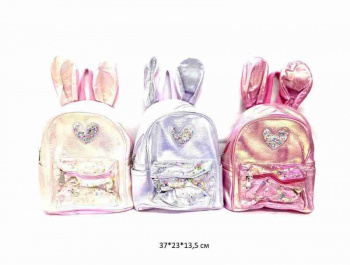 Рюкзак арт. MD-519 Ушки блестки, цвета микс в пак._/240 шт./