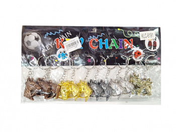 Брелок арт. KLC-6191-709 Голова лошади цвета микс 12 шт. на листе