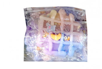 Антистресс арт. JJ301-209 Вафля большая радужная (8 шт.) в пак.