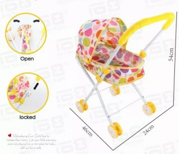 Коляска арт. 003-7 Для кукол металл в пак. 54*24*46