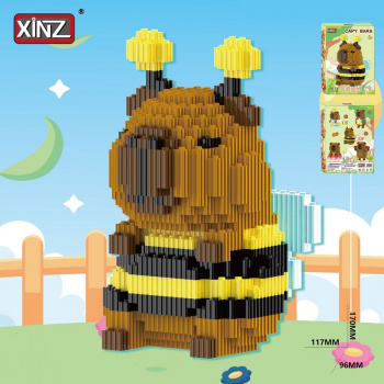 Конструктор арт. 5173-805 Капибара в костюме пчелы 1472 дет. в кор.