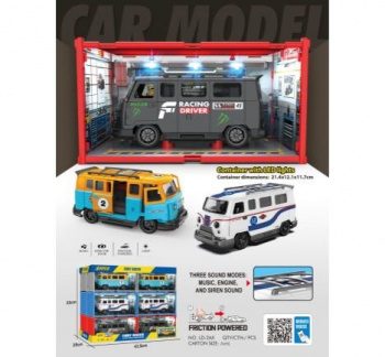 Машина инерц. арт. LD-2AX-805 УАЗ Буханка свет, звук, дым 1 шт. в кор. (12 шт.) шоубокс