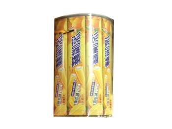 Конфета арт. 002152/002381-1 Жевательная Трубочка-тянучка с начинкой Лимон 16 г 40 шт. в банке#'*