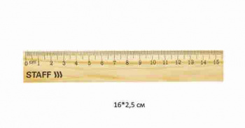 кс_Линейка арт. 210797 Деревянная 15 см STAFF канадская сосна кс_Линейка арт. 210797 Деревянная 15 см STAFF канадская сосна