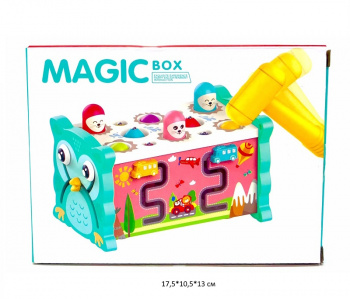 Деревянная игрушка арт. 688-37 "Сова" 2 в 1 логика, молоток в кор._